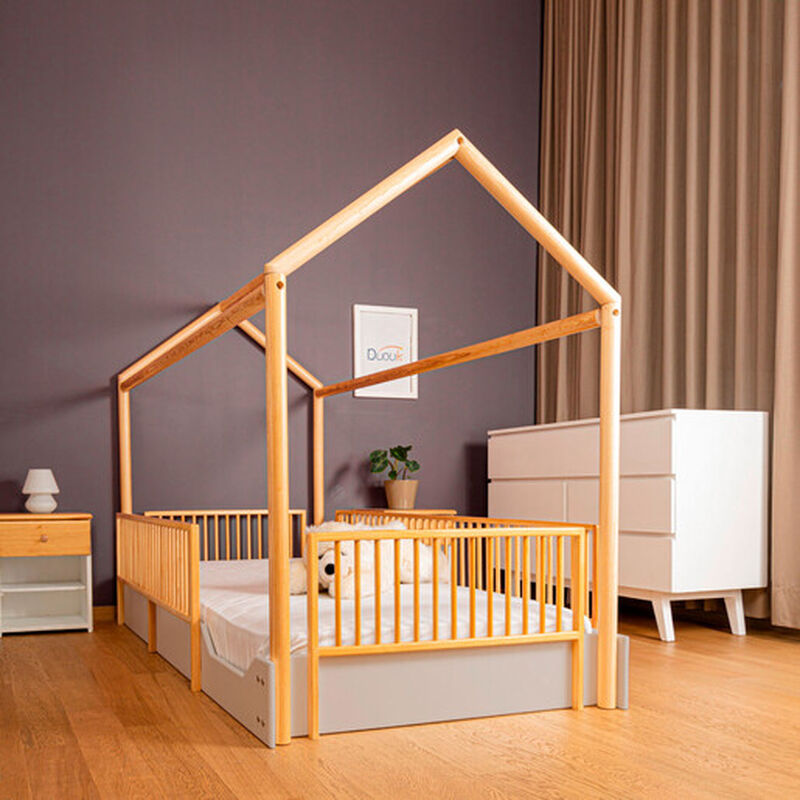 Cama Casa Montessori de Madera - Individual Dud... image number null