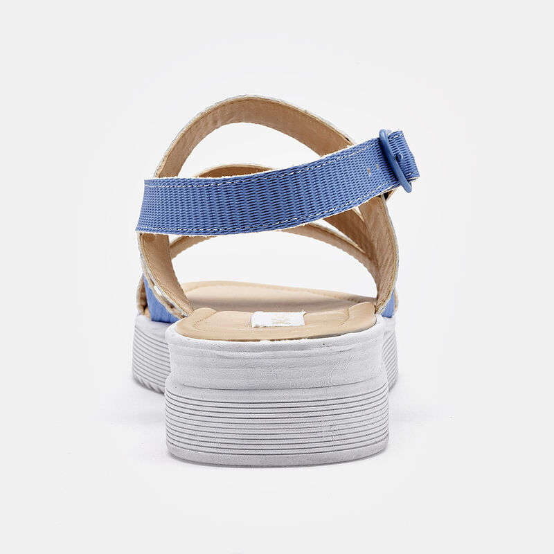 Moramora sandalia plataforma para mujer azul co... image number null
