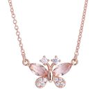 Collar Mujer Dije Cristal Y Zirconias, Joyería Fina Luckyly