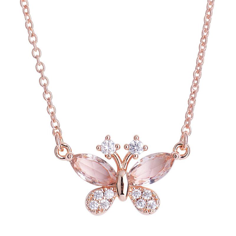 Collar Mujer Dije Cristal Y Zirconias, Joyería ... image number null