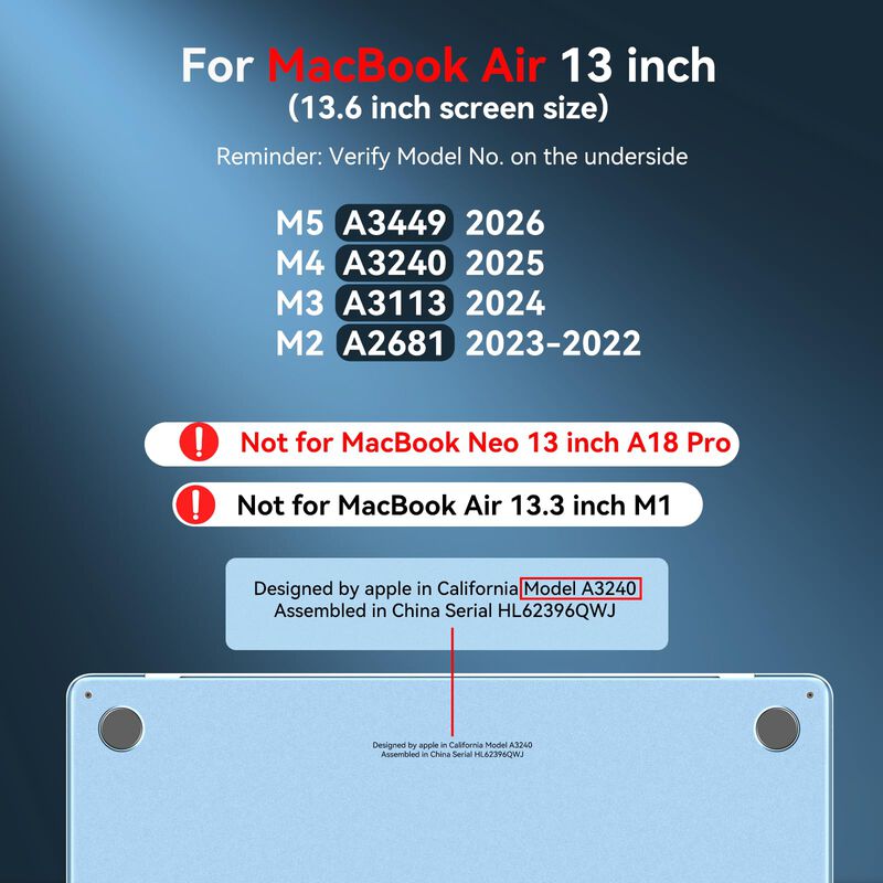 Funda Blueswan Para MacBook Air 13" M5, M4, M3 image number null