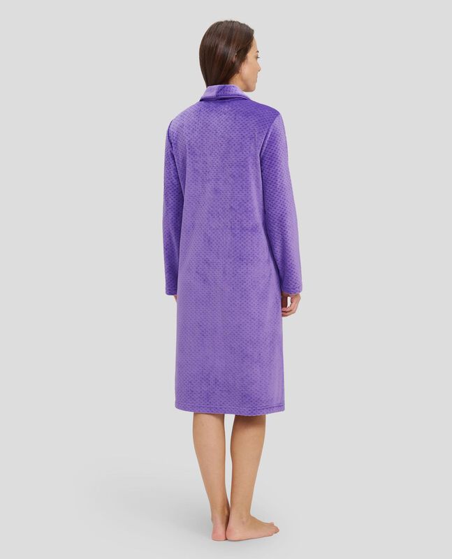 Bata de Terciopelo con Rombos Morado image number null