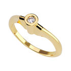 Anillo de Compromiso en Oro Amarillo 10K con Circonia -  Talla:9.5/ FJ780-10Y-CZ-95