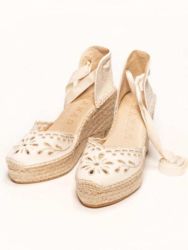 Alpargata de Cu&ntilde;a Alta Romero Crudo image number null