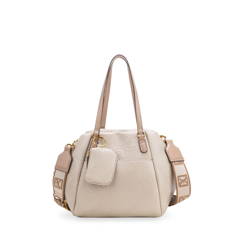 Bolsa Tote Mediana Con Monedero Color Camel image number null