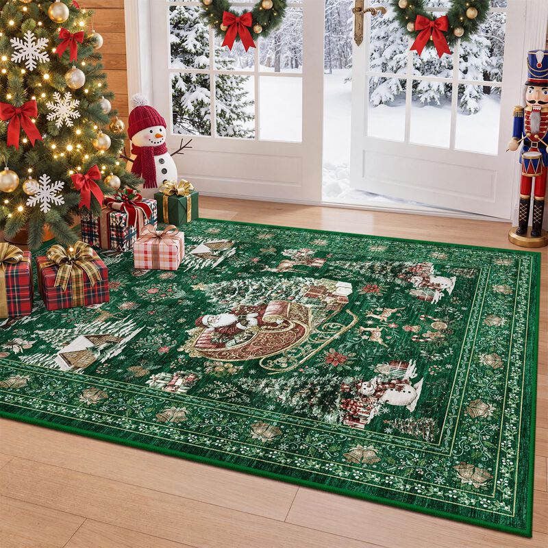 Alfombra Navide&ntilde;a Lavable Zesthome 91 cm X 152 ... image number null