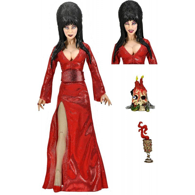 Figura Elvira Mistress Of Dark Con Vestido Rojo... image number null