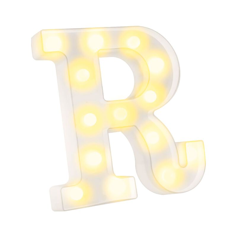 Letra Decorativa Iluminada de LED Letra R Blanc... image number null