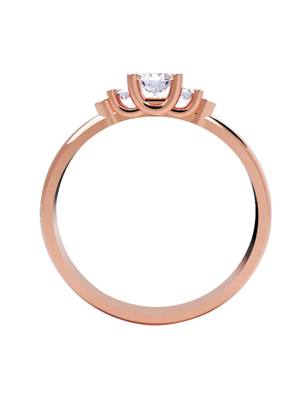 Anillo de Compromiso en Oro Rosa 10K con Circon... image number null