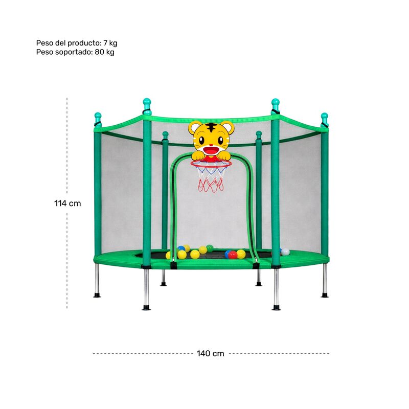 Trampolin Brincolin 55  Tumbling Infantil Canas... image number null