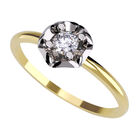 Anillo de Compromiso de 14K con Diamante de Laboratorio 0.20 CT F VS1 Talla 9 ORO AMARILLO 14K &ndash; / FJ740-20-14Y-LG-9