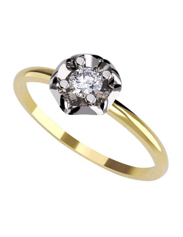 Anillo de Compromiso en Oro Amarillo de 10K con... image number null