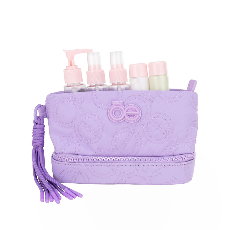 Cosmetiquera Mediana Cierre Doble Con Tassel Co... image number null