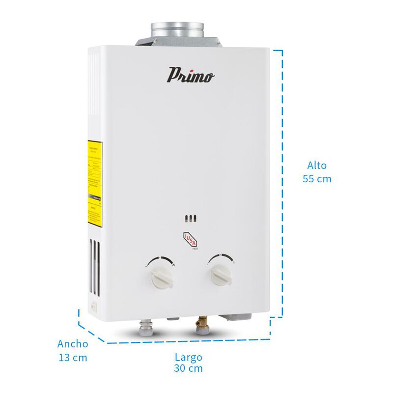 Calentador instant&aacute;neo Primo 6 l para gas L.P. image number null