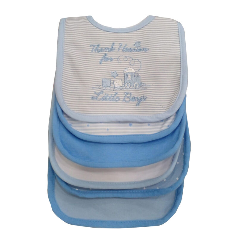 Babero Impermeable Little Me 6pz Azul Heaven image number null