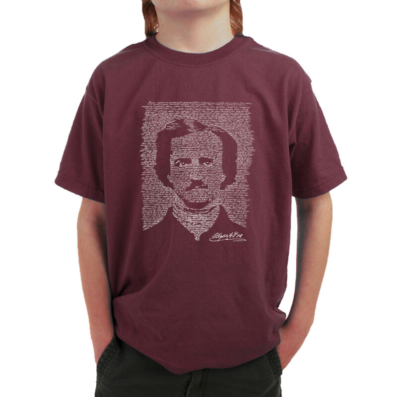 Camiseta Word Art para ni&ntilde;o - EDGAR ALLEN POE -... image number null