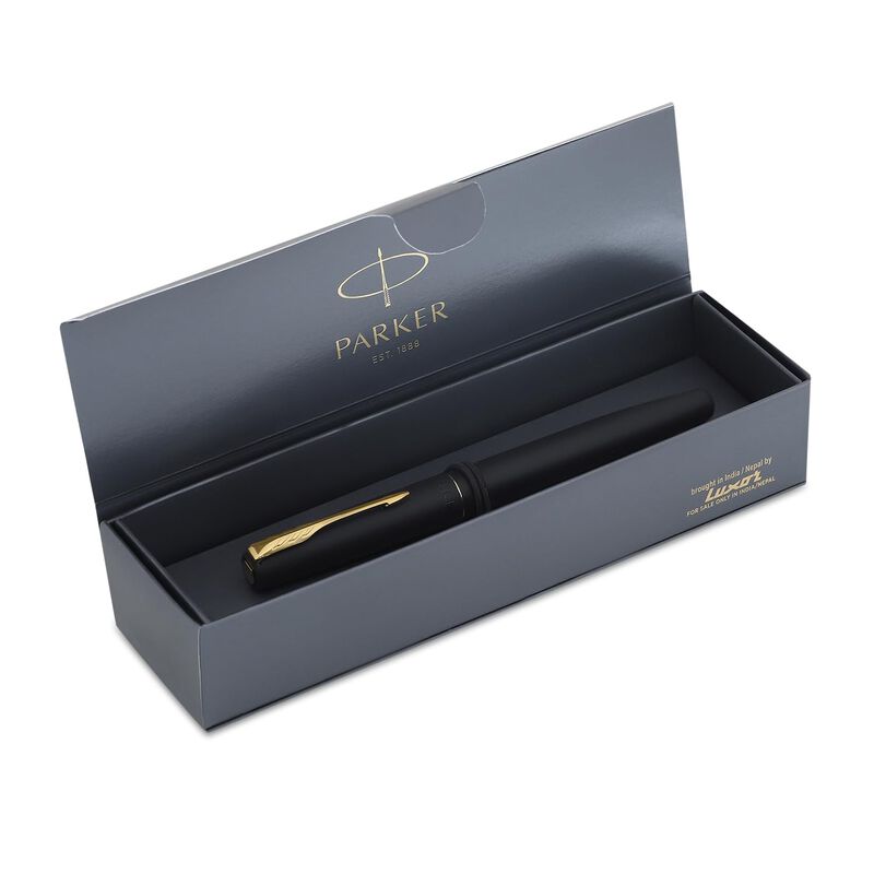 Pluma Estilogr&aacute;fica Parker Frontier Negro Mate ... image number null