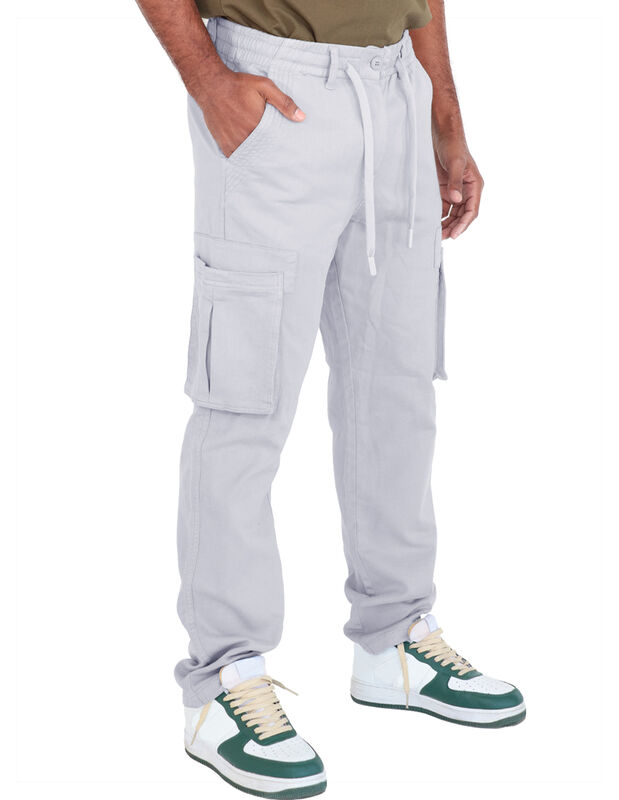 Pantalón Jogger Hombre Ajuste En Cintura Gris R... image number null