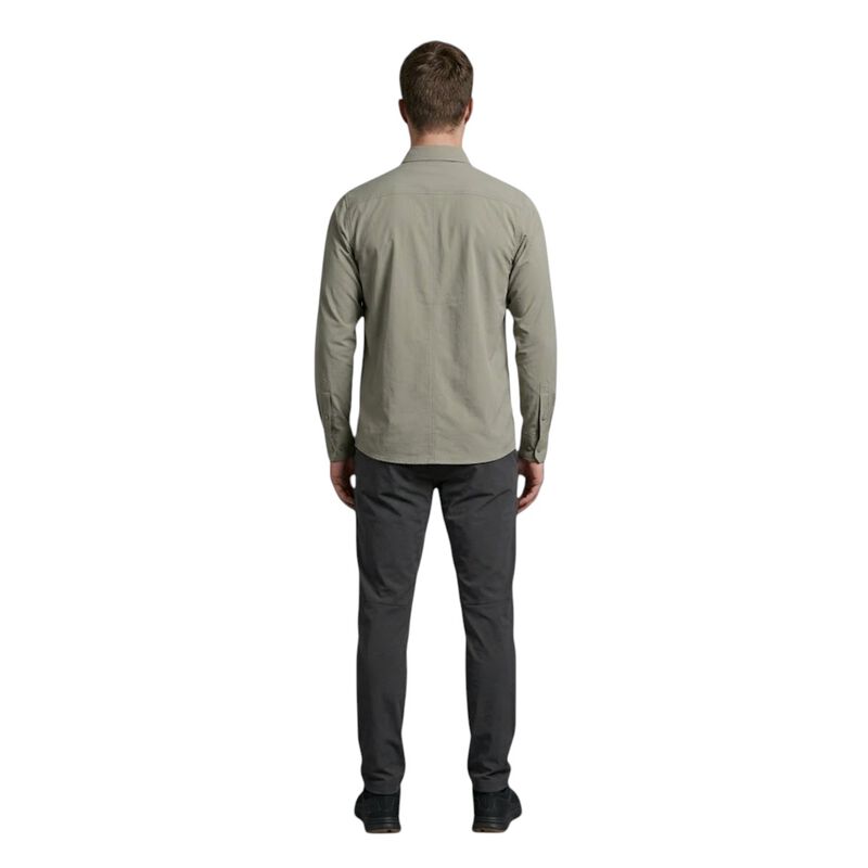 Atlo Camisa Lisa Manga Larga Grey Para Hombre image number null