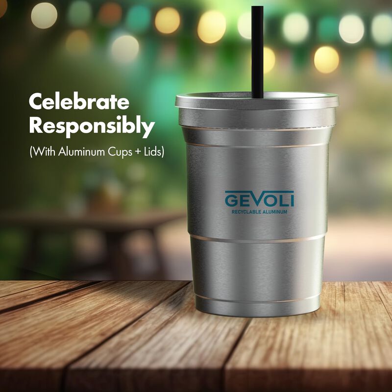 Vaso De Bebida Gevoli 591 ml Pack De 15 Alumini... image number null