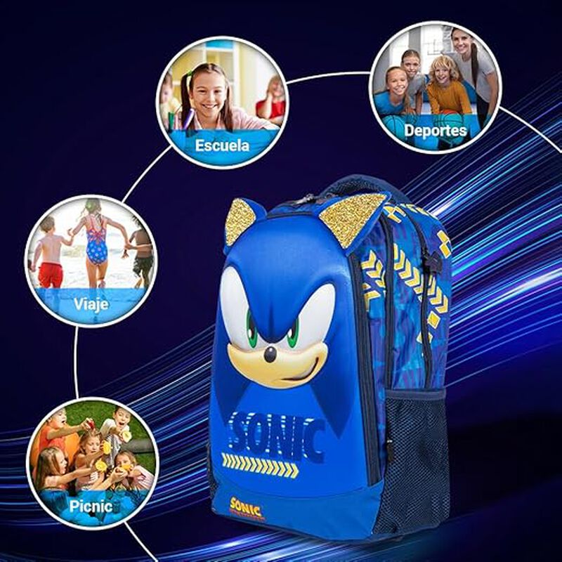 Mochila Sonic con Diseño de Personaje, Varios C... image number null