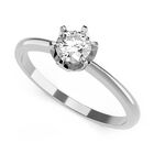 Anillo de Compromiso en Oro Blanco 14K con Circonia -  Talla:6.5/ FJ758-14W-CZ-65