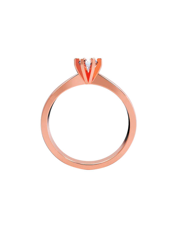 Anillo de Compromiso de 14K con Diamante de Lab... image number null