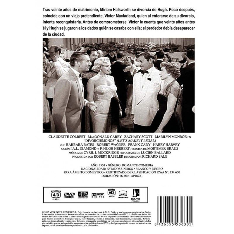 Divorci&eacute;monos [dvd] (1951) Let's Make It Legal image number null