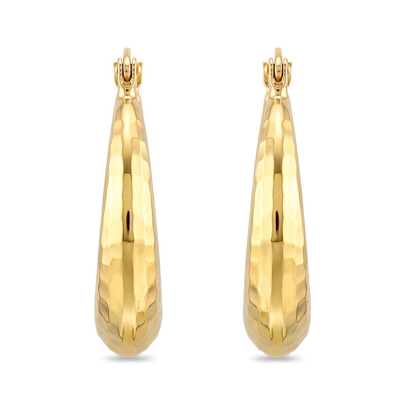 Arracadas Oro Amarillo 10k Diamantado 15 Mm Chi... image number null