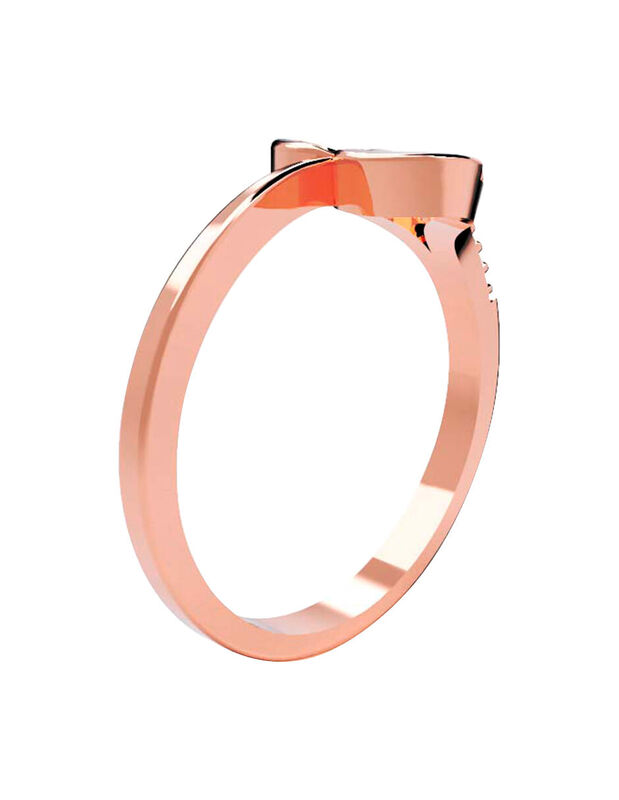 Anillo de Compromiso en Oro Rosa 14K con Circon... image number null