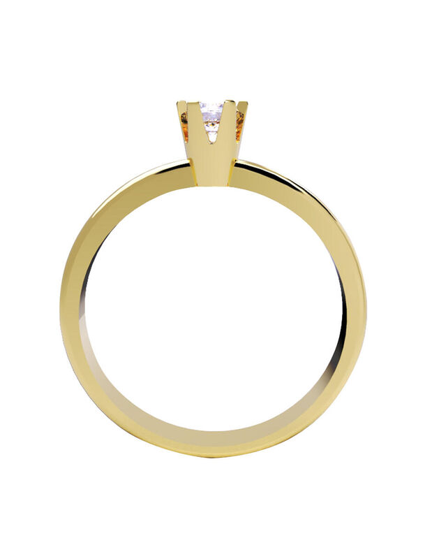 Anillo de Compromiso de 14K con Diamante de Lab... image number null