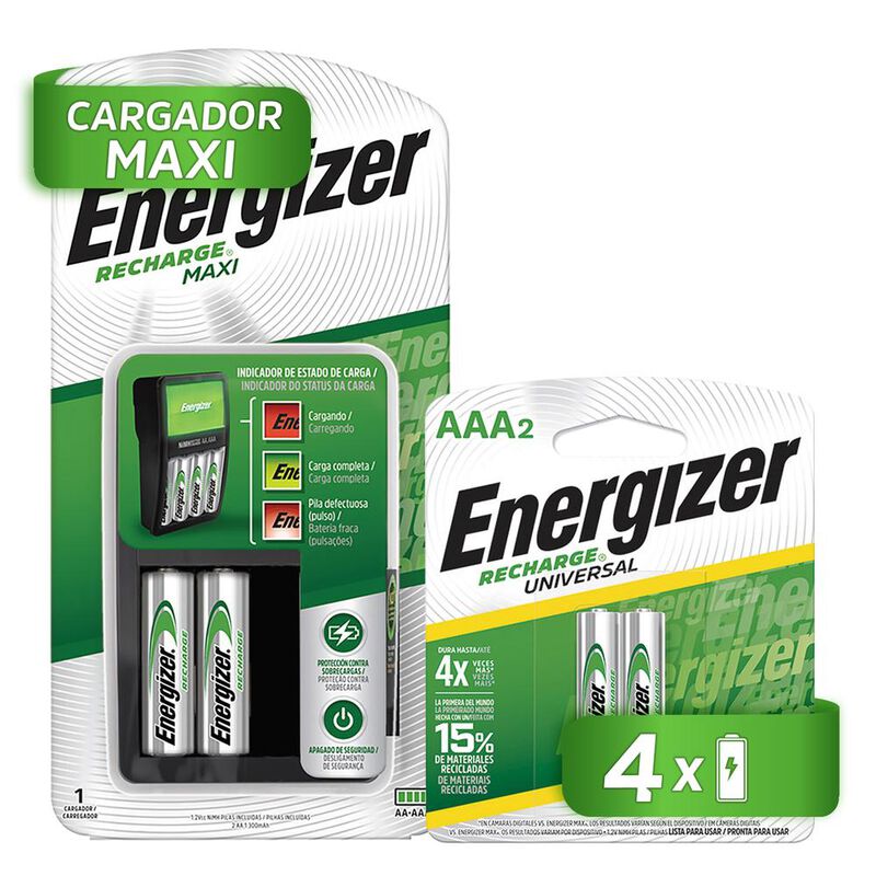 Cargador De Pilas Energizer Maxi + 2 Pilas Aaa ... image number null