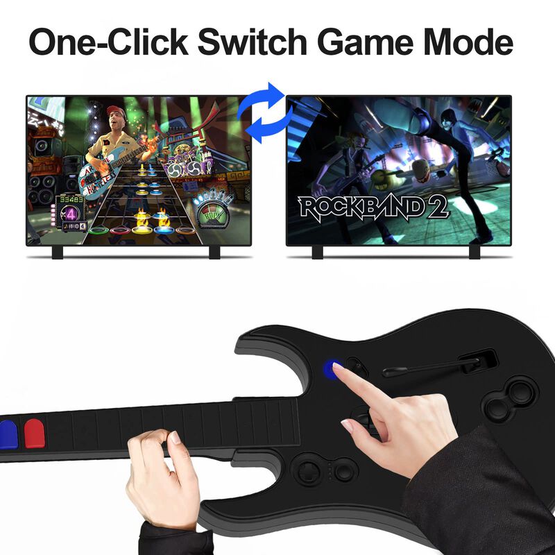 Controlador Inal&aacute;mbrico Guitar Hero Nbcp Para P... image number null
