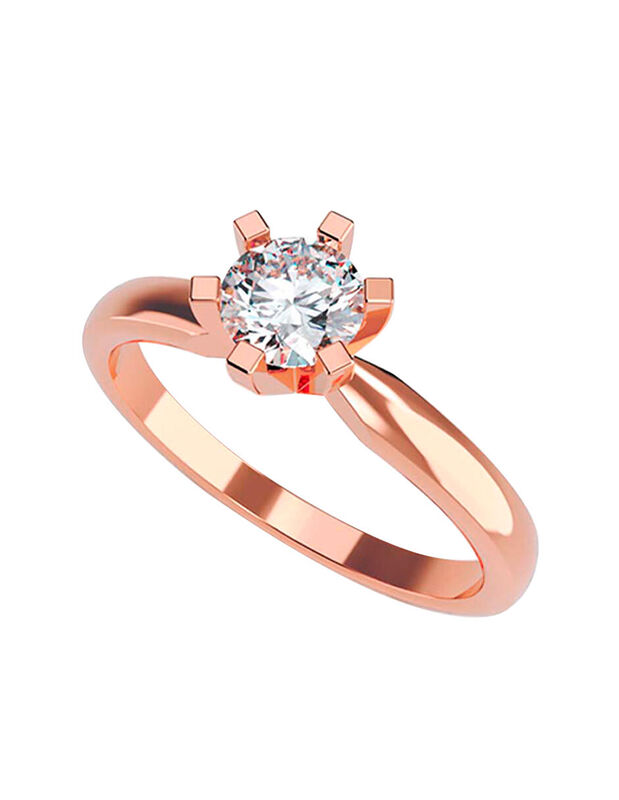 Anillo de Compromiso de 14K con Diamante de Lab... image number null