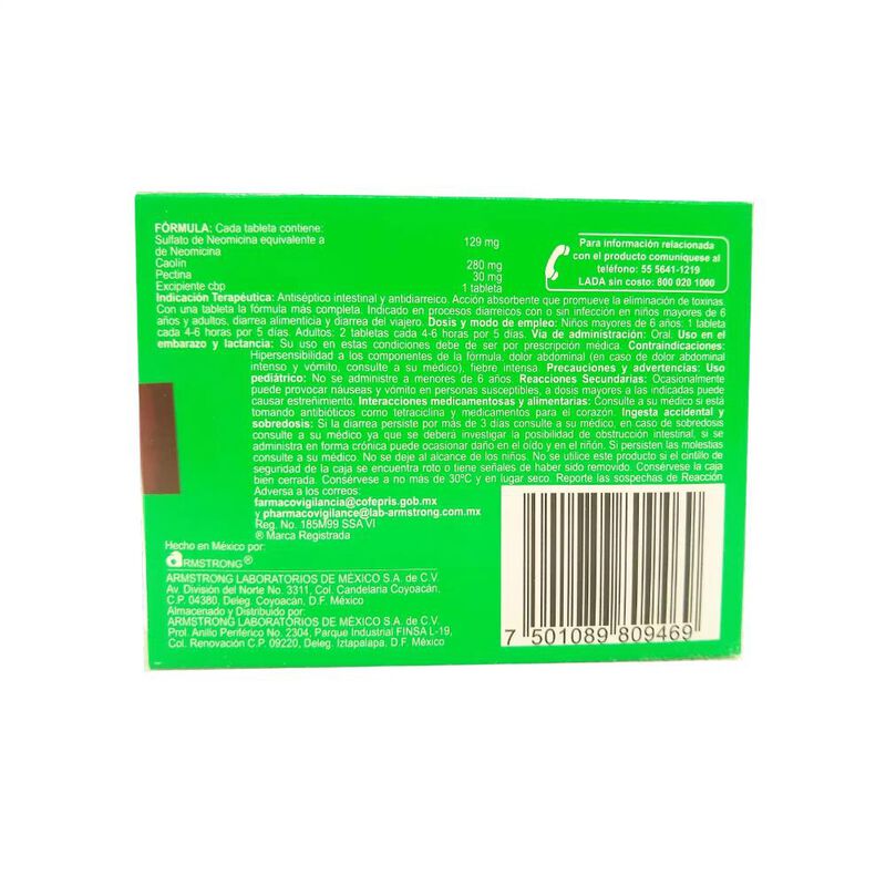 Kaomycin 129/280/30 Mg 20 Tableta(s) image number null