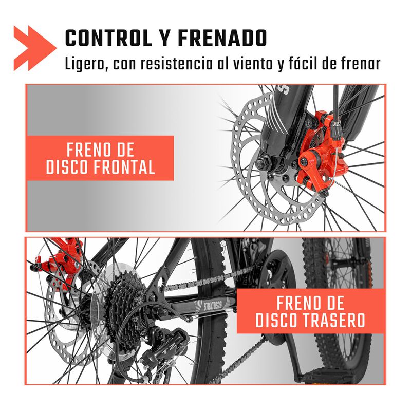 Bicicleta Monta&ntilde;a Rodada 26 Frenos Disco 21 Vel... image number null