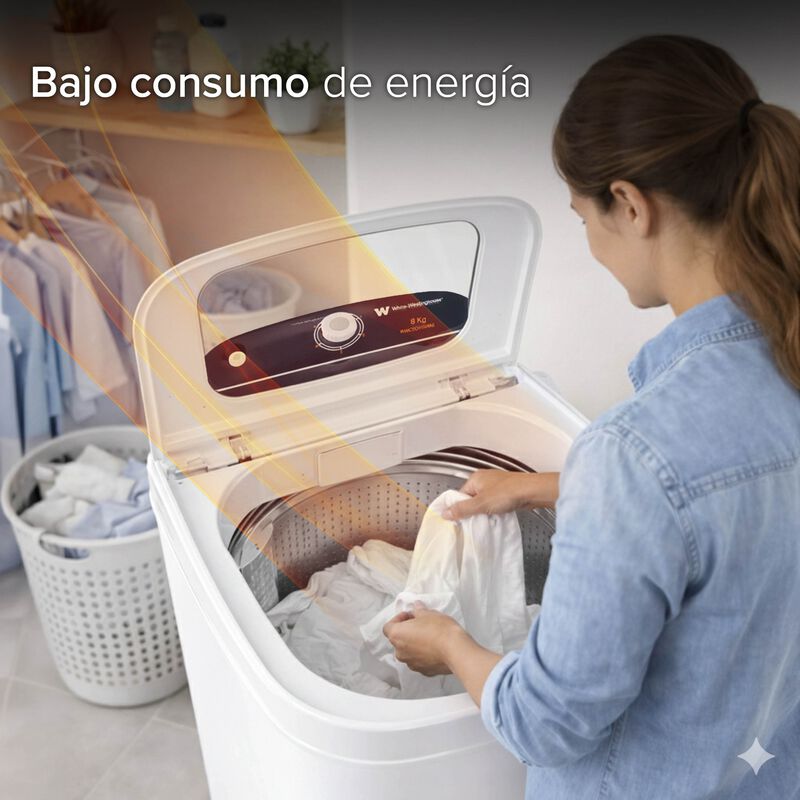 Secadora Centr&iacute;fuga  8 Kg White Westinghouse  T... image number null