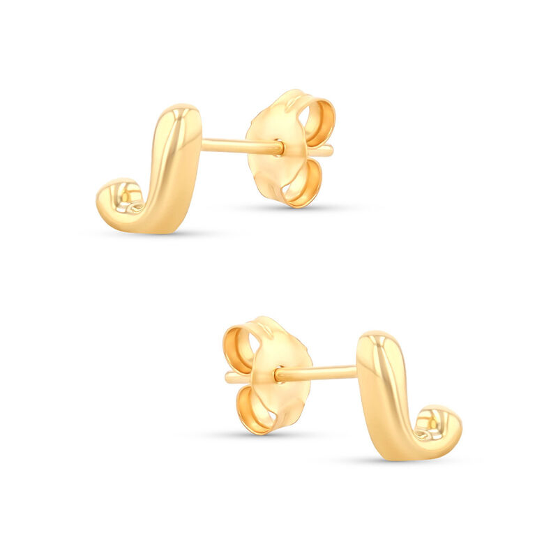 Aretes De Oro Amarillo De 10K (Letra J) image number null