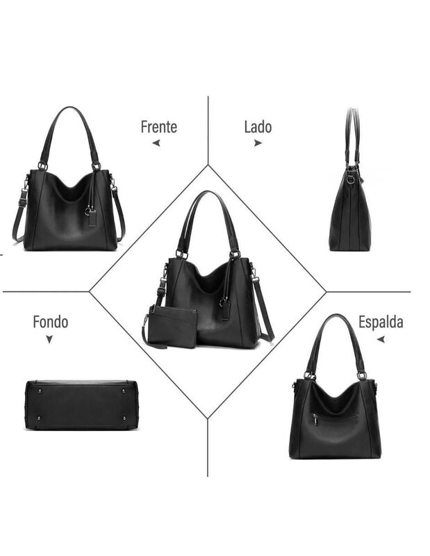Bolsa Tote Pink Brule De Cuero Para Mujer image number null
