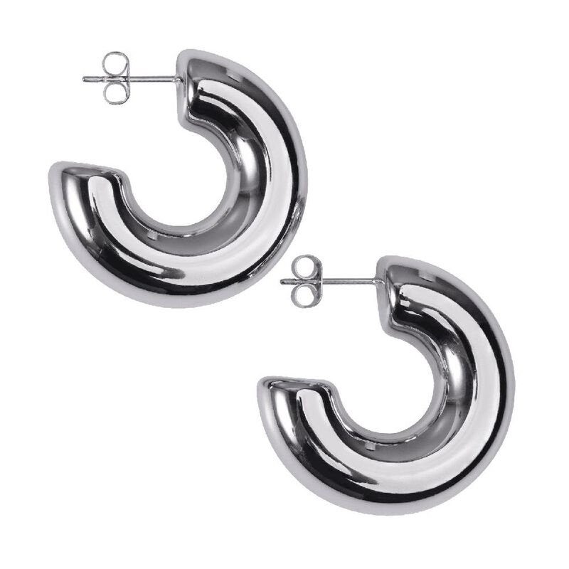 Aretes LuckyLy Duna Ba&ntilde;o Oro 14k  o Acabado Bri... image number null