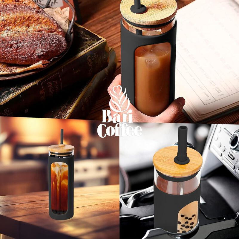 Vaso Térmico de Vidrio para Agua con Popote y F... image number null