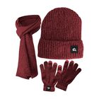 Juego de Gorro, Bufanda, Guantes de Pantalla Táctil Rojos Bluelander