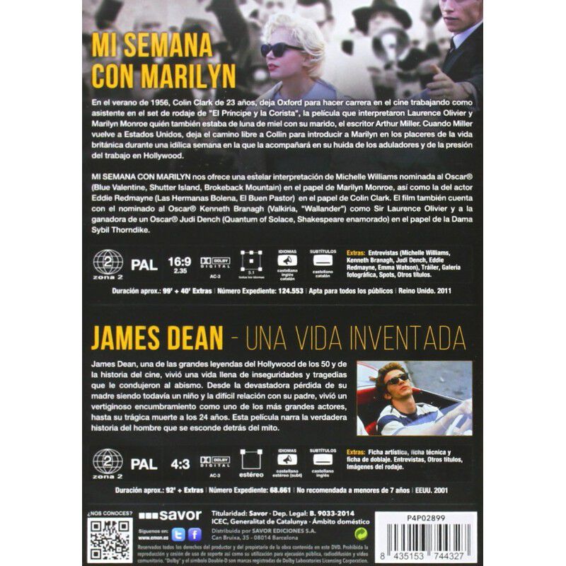 Pack: Mi Semana Con Marilyn + James Dean: Una V... image number null