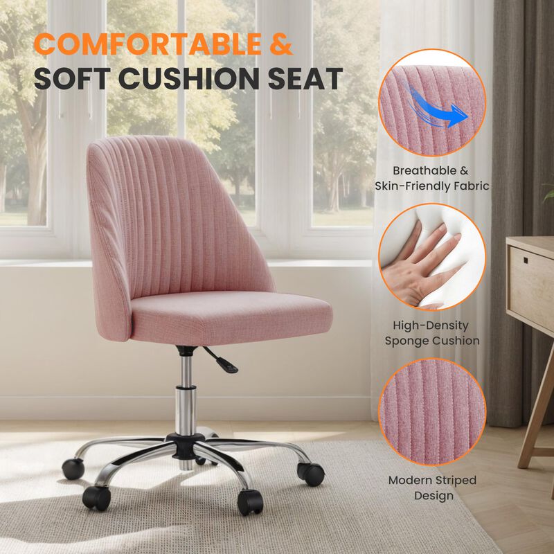 Silla De Escritorio Simple Deluxe Sin Brazos Ro... image number null