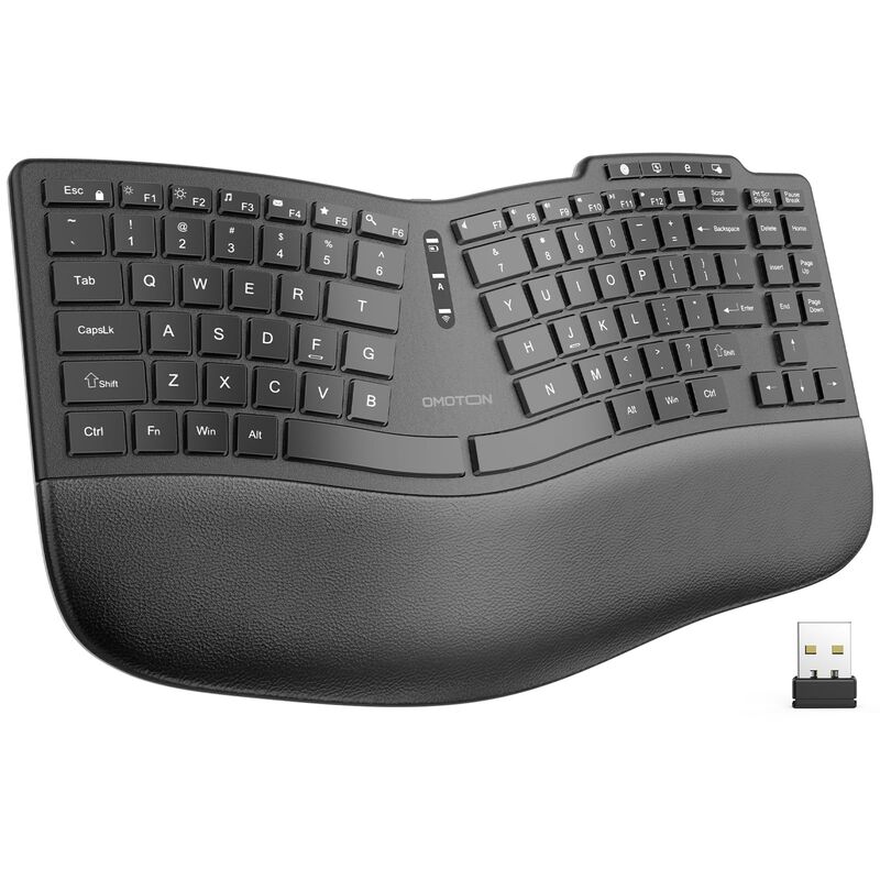 Teclado Dividido Inal&aacute;mbrico Omoton Ergon&oacute;mico ... image number null