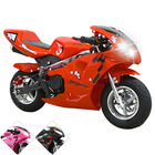 Mini Moto Deportiva De Gasolina 49cc Para Ni&ntilde;os Motor 2 Tiempos Arranque Manual Frenos De Disco Soporta Hasta 40 Kg Rojo
