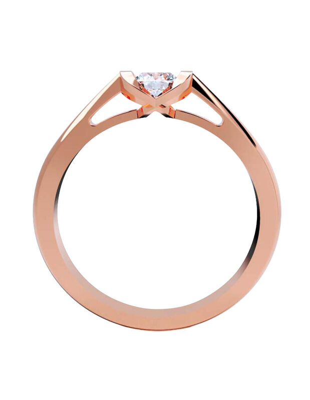 Anillo de Compromiso de 14K con Diamante de Lab... image number null