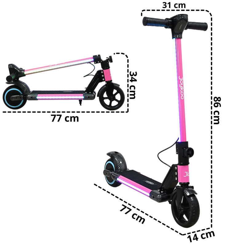 Scooter El&eacute;ctrico Para Ni&ntilde;os Con Luces Led Pleg... image number null