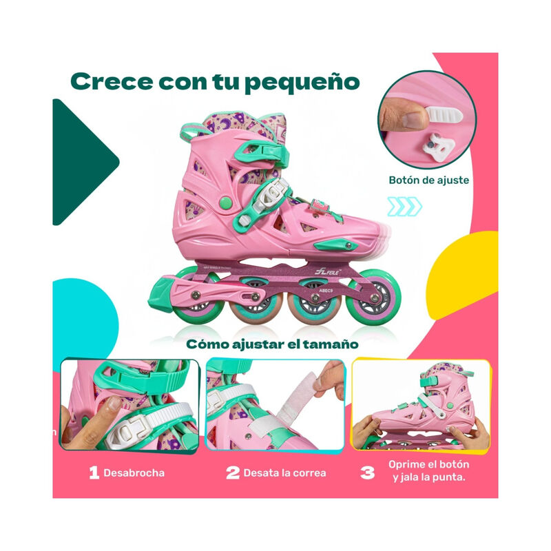 Patines Linea 4 Ruedas Soporte Aluminio Abec 9 ... image number null