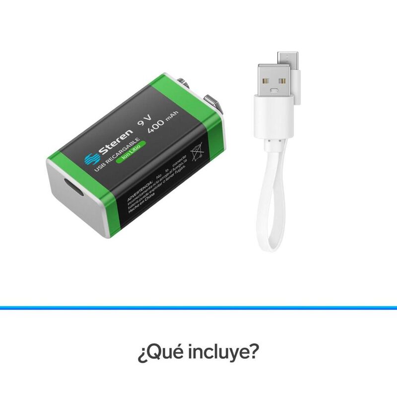 Bater&iacute;a Recargable Usb Li-ion Tipo 9v (cuadrada... image number null